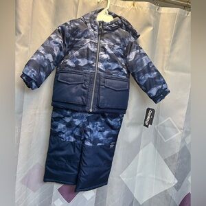 OshKosh B'gosh Blue Camouflage 2 piece Snowsuit
